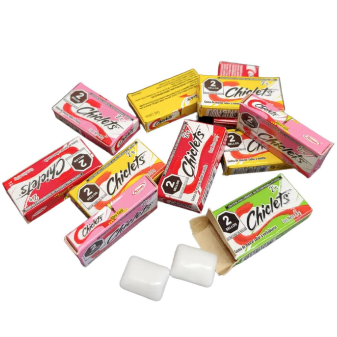 Chiclets 2-Pack Assorted Bubble Gum 3 g Exotic Candy Snaxies Montreal Quebec Canada