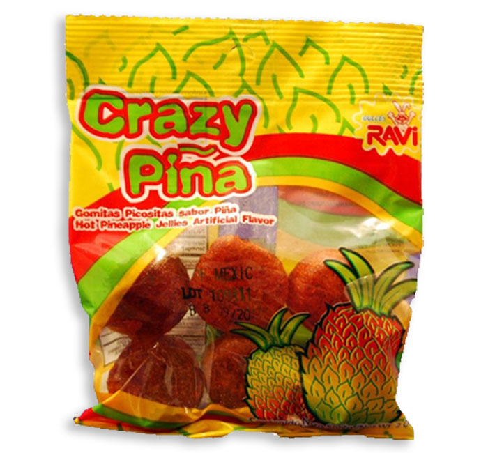 Ravi Crazy Pina Pineapple Jelly 56 g Exotic Candy Montreal Quebec Canada Snaxies 