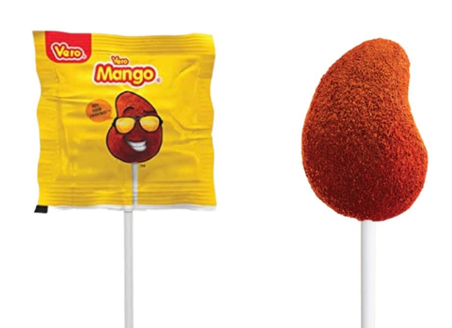 Vero Mango Chili Lollipop 16 g Exotic Candy Montreal Quebec Canada Snaxies 