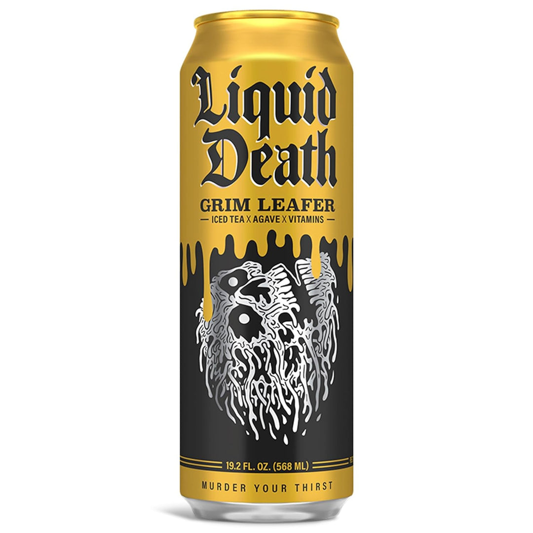 Liquid Death Grim Leafer 568 ml Snaxies Exotic Drinks Montreal Quebec Canada