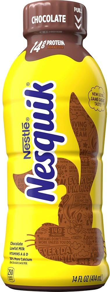 Nesquik Chocolate Lowfat Milk Drink 414 mL Exotic Drink Snaxies Montreal Quebec Canada