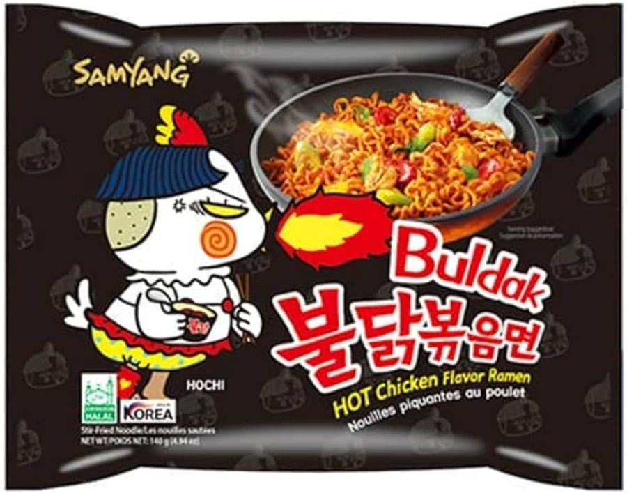 Samyang Buldak Hot Chicken Ramen 140g Salty Snaxies Montreal Canada