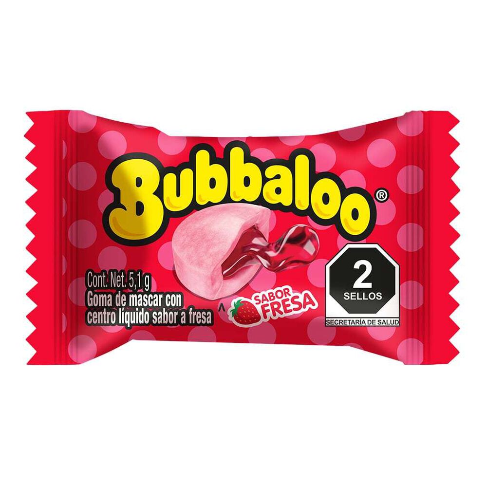 Bubbaloo Fresa Bubble Gum 5.1 g Exotic Candy Snaxies Montreal Quebec Canada