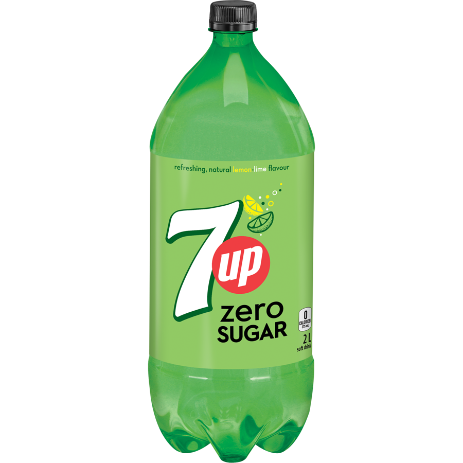 7UP Zero Sugar Bottle 2 Litres Exotic Drinks Snaxies Montreal Quebec Canada 