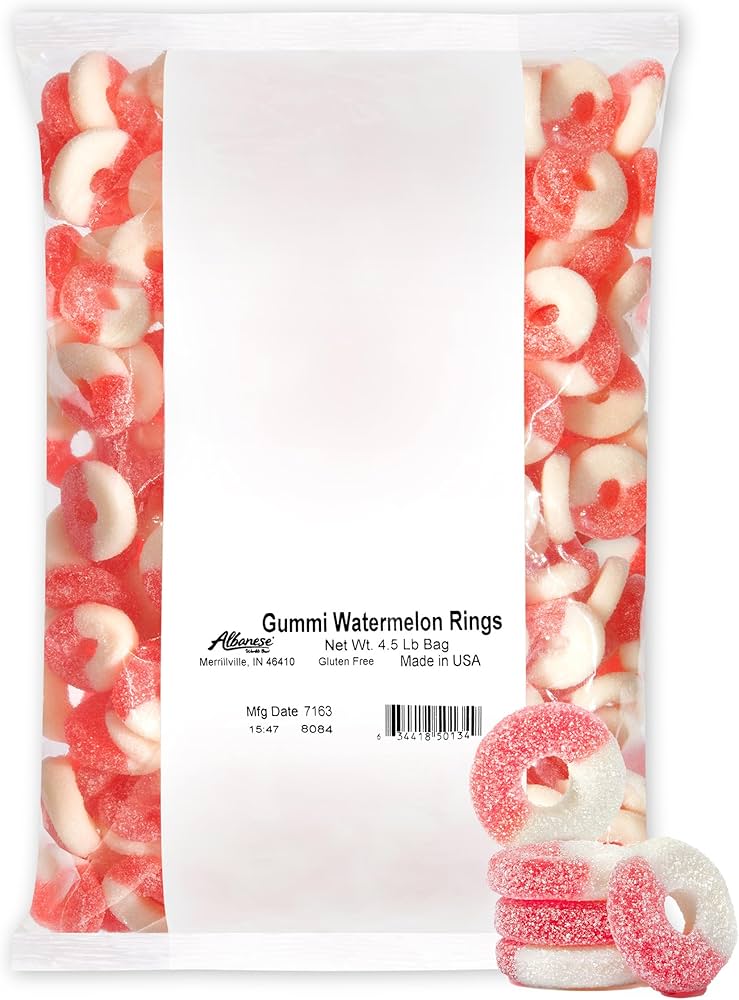 Albanese Bulk Gummi Watermelon Rings 2 kg