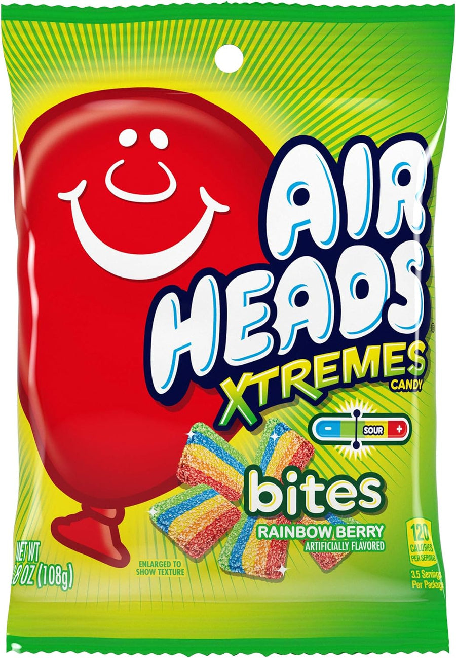 Airheads Xtremes Bites Rainbow Berry 108 g  Exotic Snacks Snaxies Montreal Quebec Canada