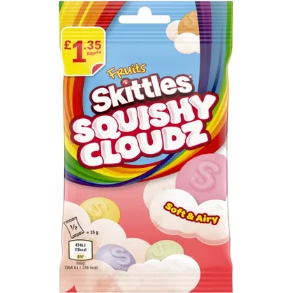 Skittles Fruits Squishy Cloudz 70g Snaxies Exotic Candy Montreal Quebec Canada