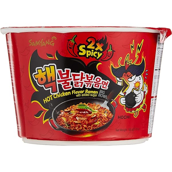 Samyang Hot chicken 2x Spicy Flavour Ramen Bowl 105g Exotic Snacks Snaxies Montreal Quebec Canada