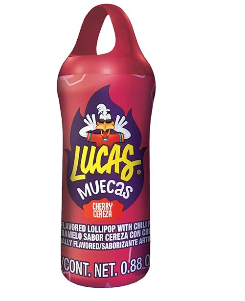 Lucas Muecas Cherry Lollipop with Chili Powder 25 g Exotic Candy Snaxies Montreal Quebec Canada