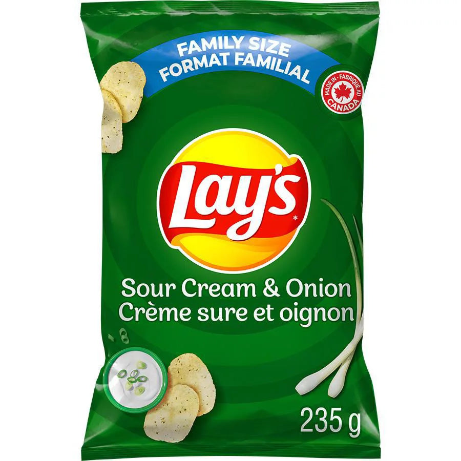 Lay's Sour Cream & Onion 140 g Snaxies Exotic Chips Montreal Quebec Canada