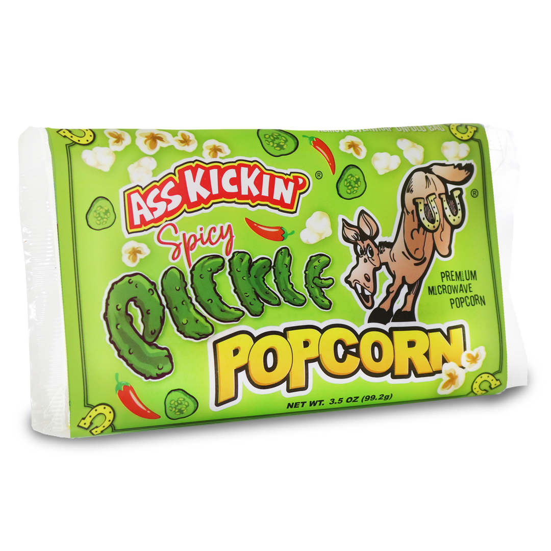 Ass Kickin' Spicy Pickle Popcorn 99.2 g Exotic Snack Snaxies Montreal Quebec Canada