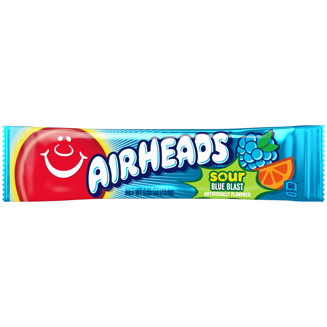 Airheads Singles Sour Blue Blast 15.6 g Snaxies Exotic Snacks Montreal Quebec Canada