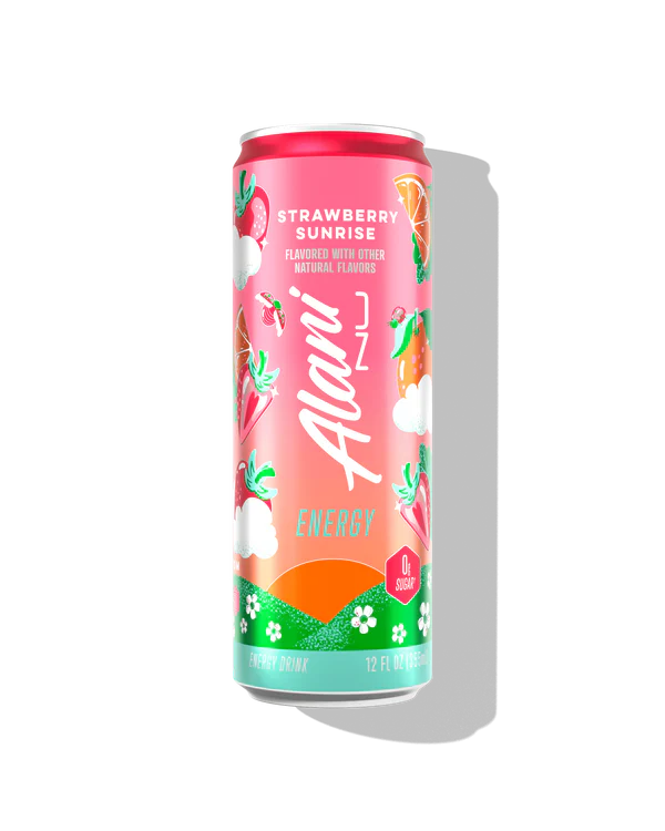 Alani Nu Strawberry Sunrise Energy Drink 355 ml Snaxies Exotic Energy Drinks Montreal Quebec Canada