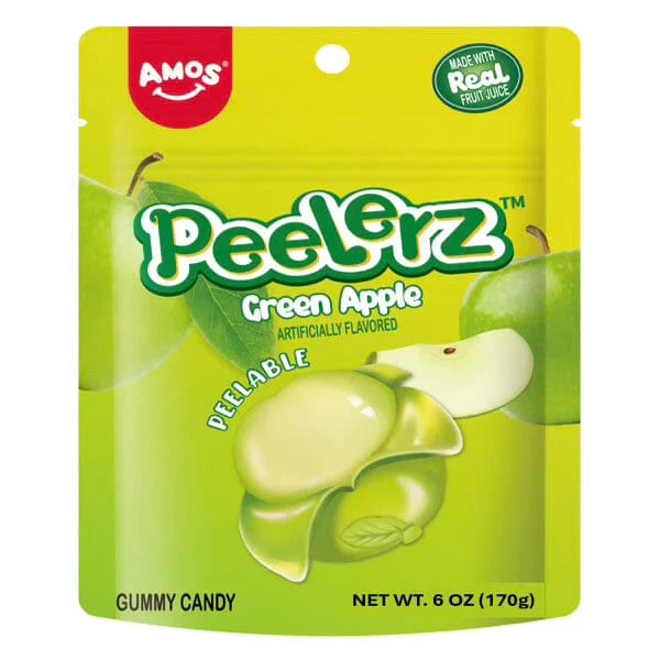 Amos Peelerz Gummy Green Apple 170 g Exotic Candy Wholesale Montreal Quebec Canada Snaxies