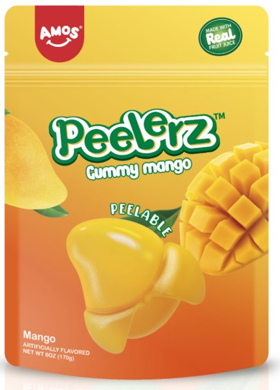 Amos Peelerz Gummy Mango 170 g Exotic Candy Snaxies Montreal Quebec Canada