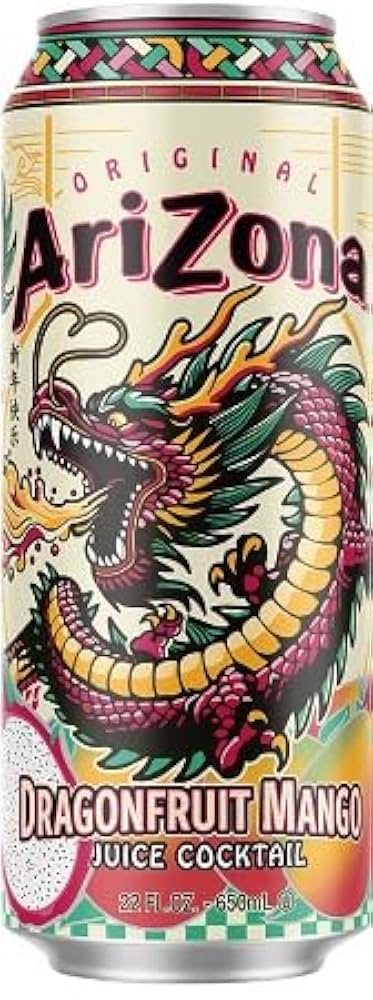 Arizona Dragonfruit Mango 650 mL Exotic Drinks Snaxies Montreal Quebec Canada 