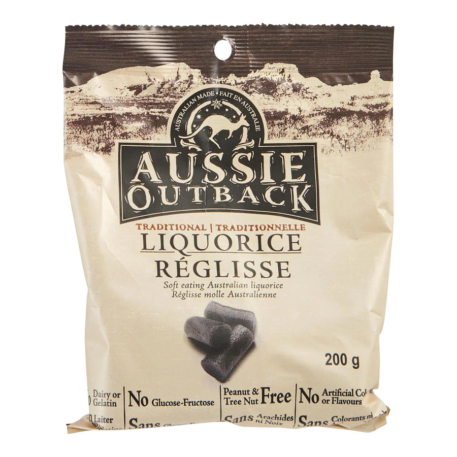 Aussie Outback Traditional Liquorice 200g Montreal Quebec Canada Snaxies