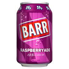 Barr Raspberryade Can 330 ml Snaxies Exotic Drink Montreal Quebec Canada