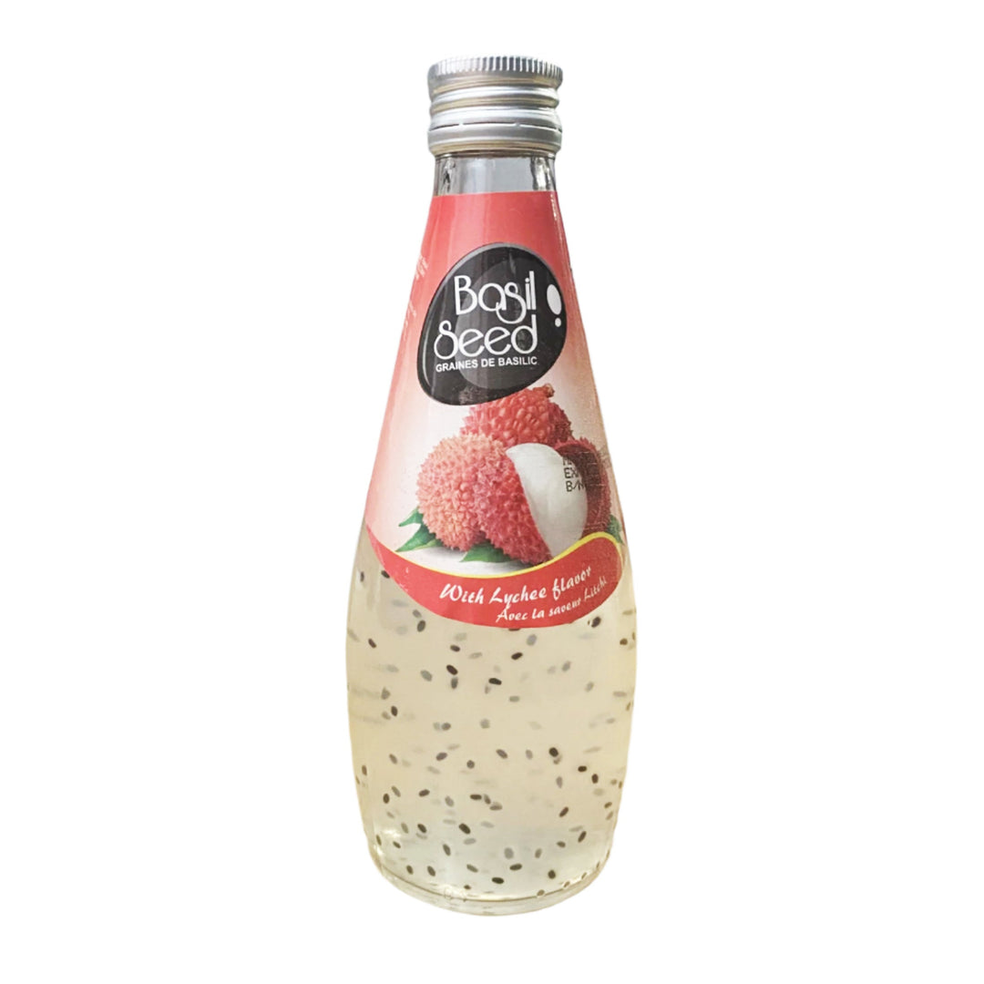 Basil Seed Lychee Flavour Drink 290 mL Snaxies Exotic Drinks Montreal Quebec Canada
