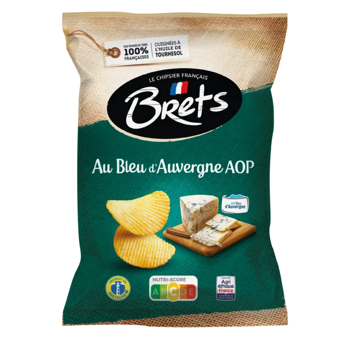 Brets Chips Bleu d'Auvergne Flavour 125 g Exotic Snacks Montreal Quebec Canada Snaxies
