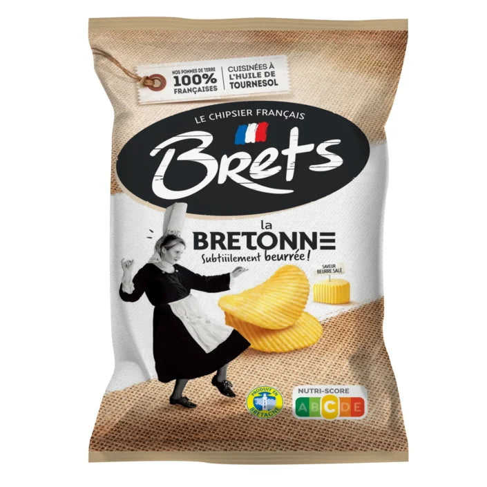 Brets Chips La Bretonne Salt Butter Flavour 125 g Snaxies Exotic Chips Montreal Quebec Canada