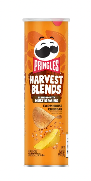 Pringles Harvest Blends Farmhouse Cheddar Chips Exotic Salty Snaxies Montreal Quebec Canada