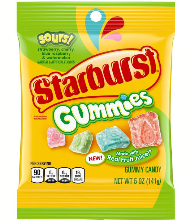 Starburst Gummies Sour 141 g Exotic Snacks Montreal Quebec Canada