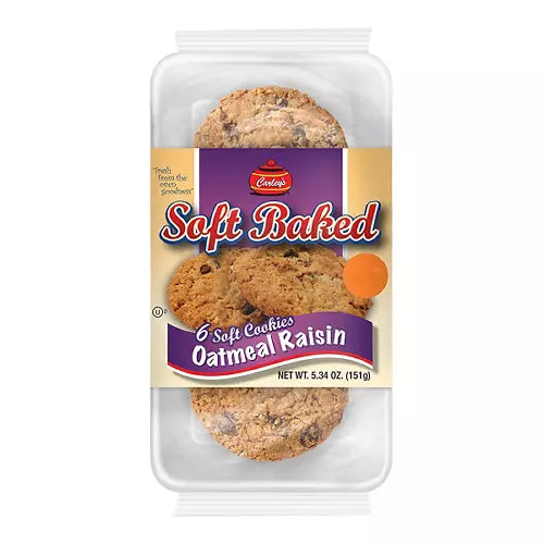 Carley's Soft Cookies Oatmeal Raisin 151 g Exotic Snacks Montreal Quebec Canada Snaxies