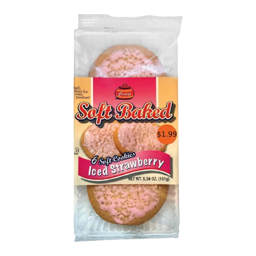 Carley's Soft Cookies Iced Strawberry 151 g Exotic Snacks Montreal Quebec Canada Snaxies
