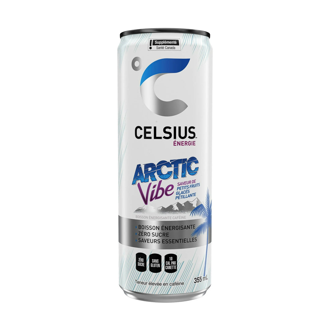 Celsius Sparkling Arctic Vibe 355 mL Exotic Drinks Montreal Quebec Canada Snaxies