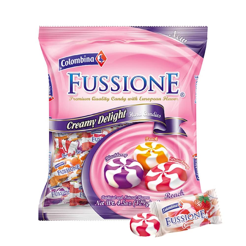 Colombina Fussione Creamy Delights 129 g Exotic Candy Montreal Quebec Canada Snaxies