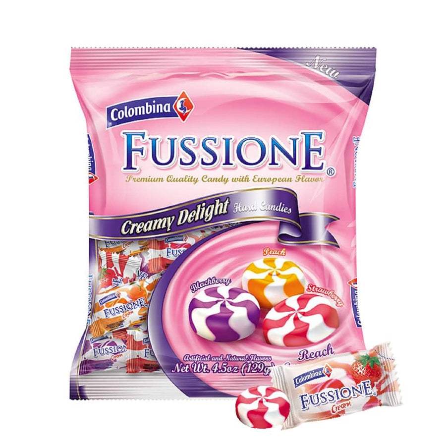 Colombina Fussione Creamy Delights 129 g Exotic Candy Montreal Quebec Canada Snaxies