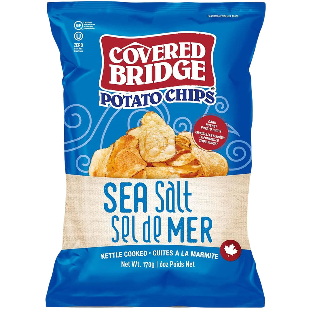 Covered Bridge Sea Salt 170 g Chips Snaxies Montreal Quebec