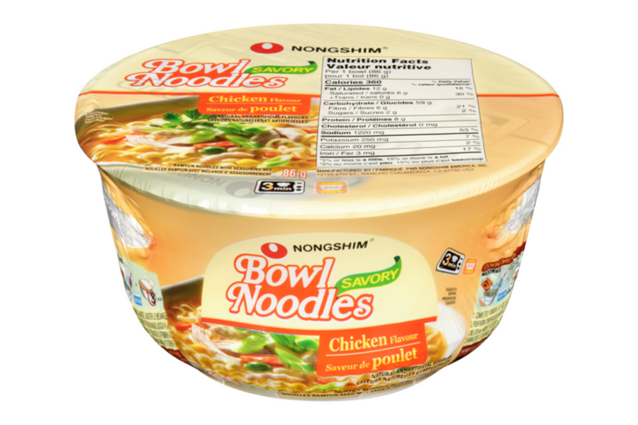 Nongshim Savory Chicken Instant Noodles 86 g Salty Snaxies Montreal Quebec Canada