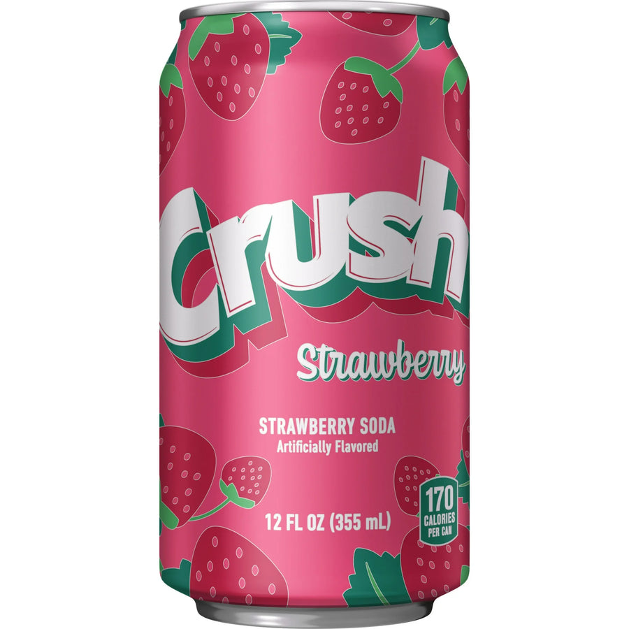 Crush Strawberry Can 355 ml Exotic Soda Montreal Quebec Canada Snaxies