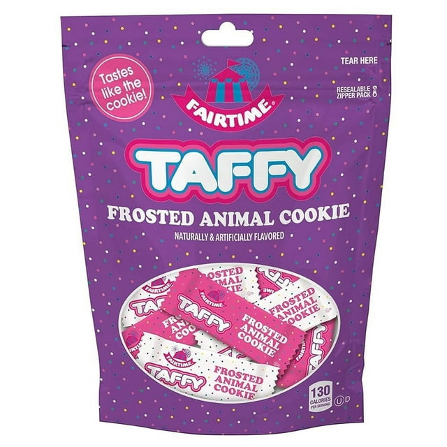 Adam & Brooks Fairtime Frosted Animal Cookie Taffy 312 g Snaxies Exotic Snacks Montreal Quebec Canada