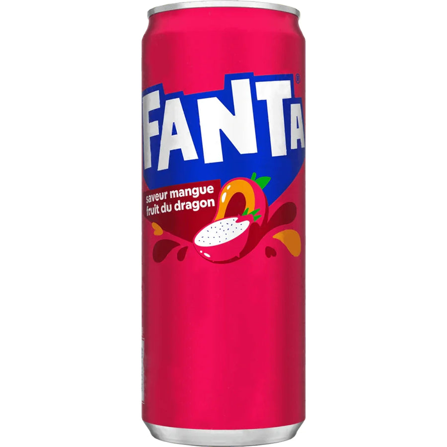 Fanta Mango-Dragon Fruit 330 mL Snaxies Exotic Drinks Montreal Quebec Canada