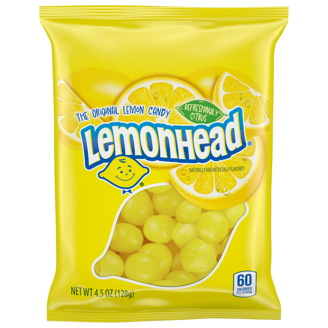 Ferrara Lemonhead Original Candy Peg Bag 128 g Exotic Candy Montreal Quebec Canada Snaxies