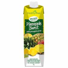 Fresh'n Pure Pineapple Burst Juice 1 L Exotic Drink Snaxies Montreal Quebec Canada