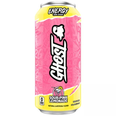 Ghost Energy Zero Sugar Pink Lemonade 473 ml  Exotic Drinks Montreal Quebec Canada Snaxies