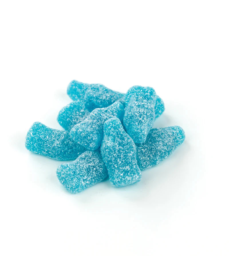 Gustaf's Bulk Blue Sour Raspberry Bottles 1 kg Bulk Candy Wholesale Prices Montreal Quebec Canada Snaxies