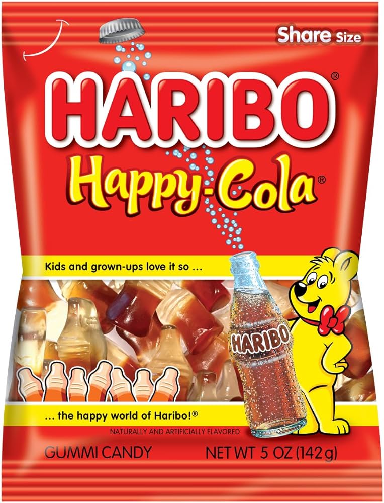 Haribo Happy Cola 142 g Imported Exotic Candy Montreal QUebec Canada Snaxies