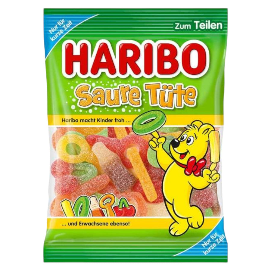 Haribo Sour Bag (Saure Tüte) 175 g Imported Exotic Candy Montreal Quebec Canada Snaxies
