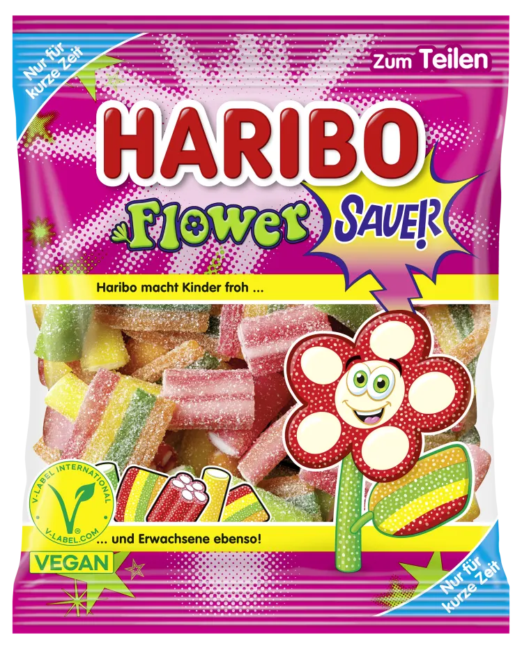 Haribo Sour Flower 160 g Imported Exotic Candy Montreal Quebec Canada Snaxies
