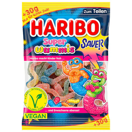Haribo Super Wummis 205 g Imported Exotic Candy Montreal Quebec Canada Snaxies