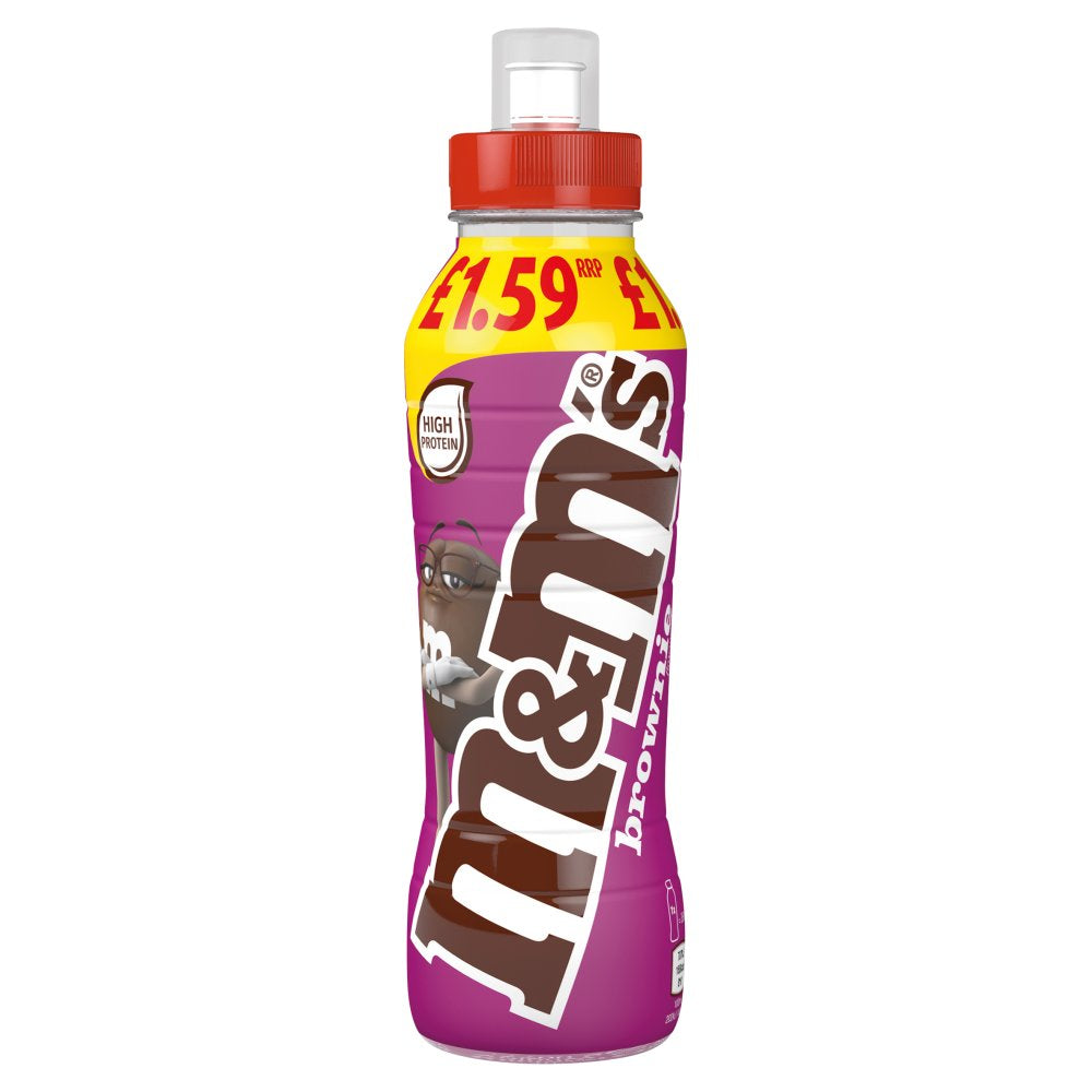 M&M's Brownie Sports Cap Milk Drink 350 mL Exotic Drinks Snaxies Montreal Quebec Canada