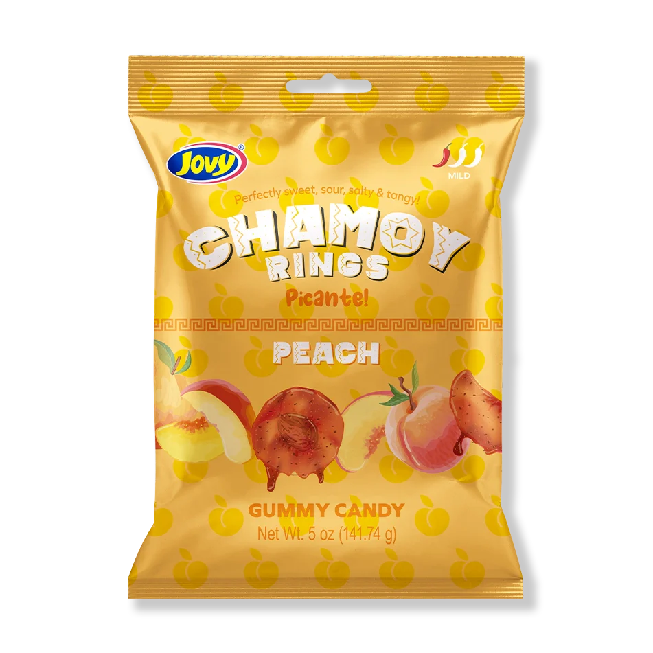 Jovy Chamoy Peach Rings 142 g Imported Exotic Candy Montreal Quebec Canada Snaxies