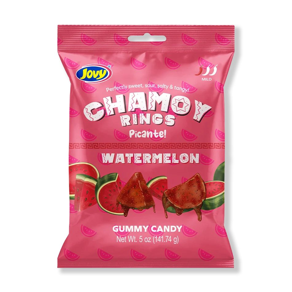 Jovy Chamoy Watermelon Rings 142 g Imported Exotic Candy Montreal Quebec Canada Snaxies