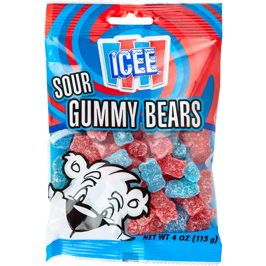 Icee Sour Gummy Bears 113 g Exotic Snacks Snaxies Montreal Quebec Canada