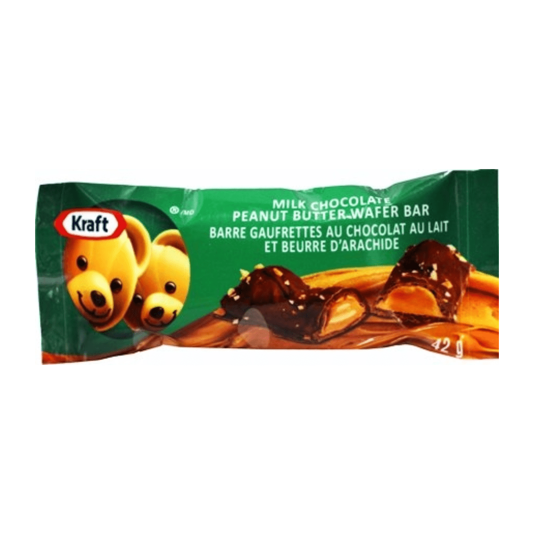 Kraft Milk Chocolate Peanut Butter Wafer Bar 12/42g Sugg Ret $1.99